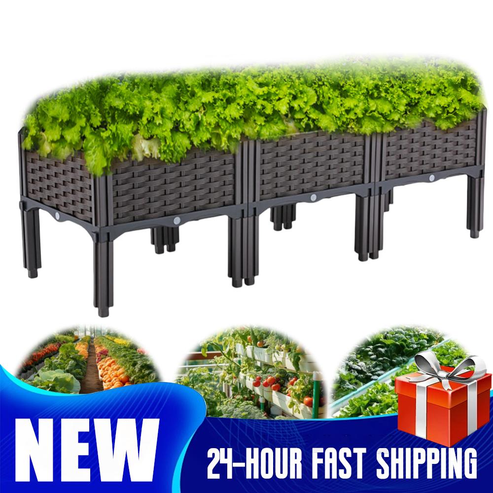 Raised Bed Planter Box - Verhoogde moestuinbak met drainage en zelfwatergevend