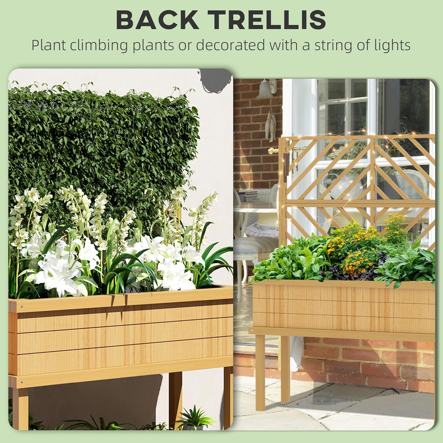 Verhoogd tuinbed met pergola v - Raised Bed Planter Box recensie en prijs