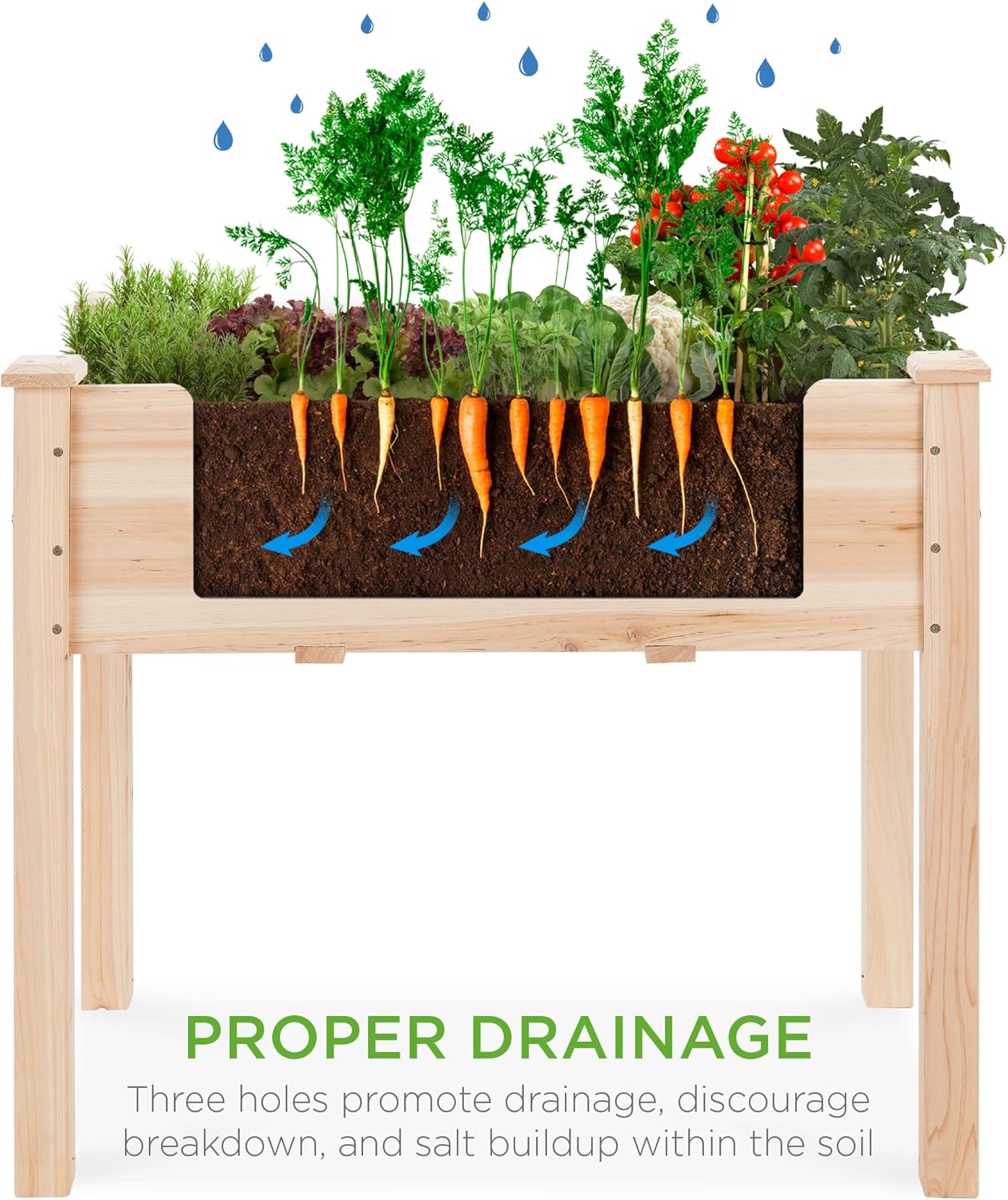 34x18x30 inch verhoogd tuinbed - Raised Bed Planter Box recensie en prijs