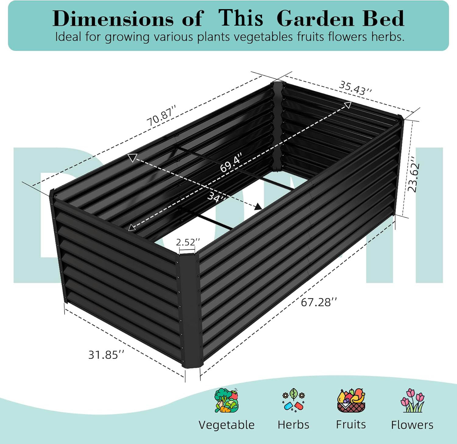 6x3x2ft gegalvaniseerd verhoog - Raised Bed Planter Box recensie en prijs